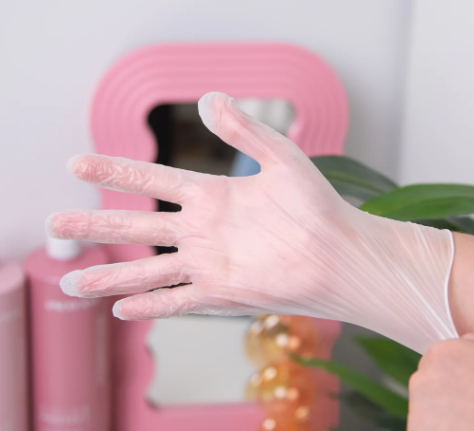 FRAMAR Crystal Clear Vinyl Gloves image 1