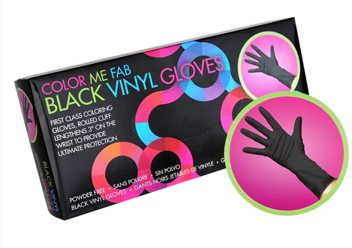 FRAMAR Black Vinyl Gloves 100ct image 0