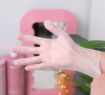 FRAMAR Crystal Clear Vinyl Gloves image 1