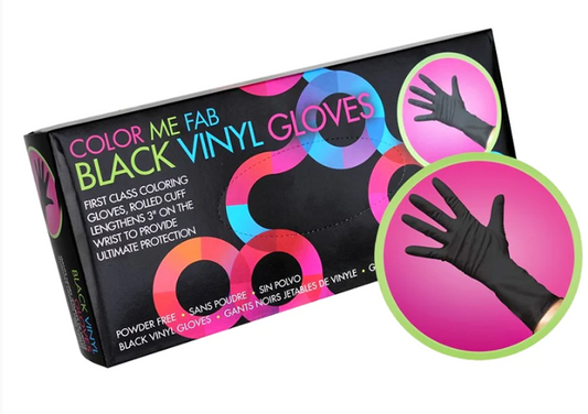 FRAMAR Black Vinyl Gloves 100ct image 0