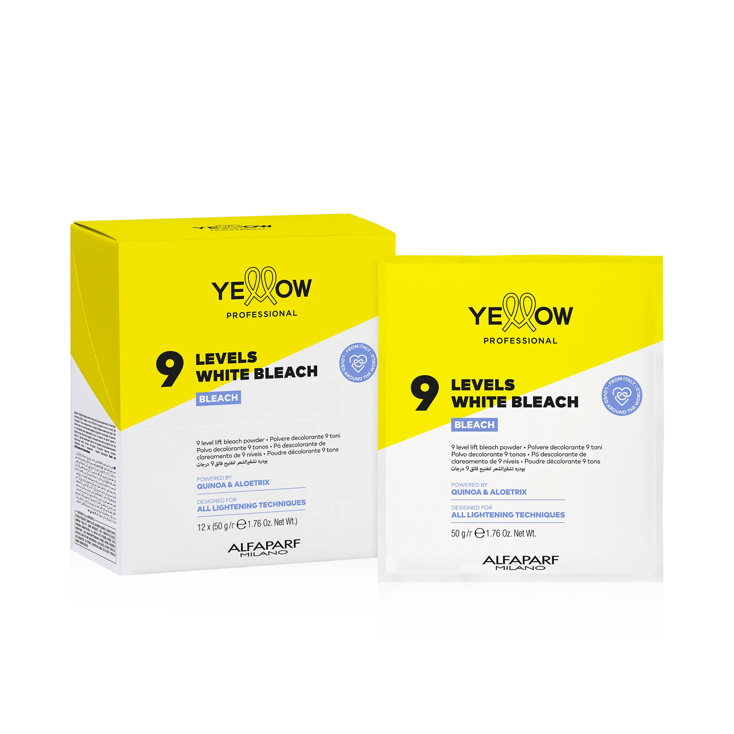 YELLOW 9 LEVELS WHITE BLEACH (12 x 50g POUCHES)