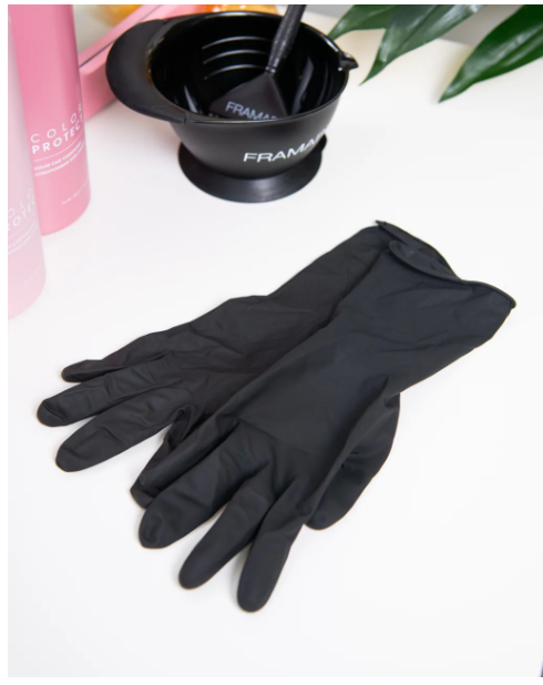 FRAMAR- Reusable Black Latex Gloves (2) image 0